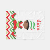 Kleine Weihnachtsdecke des Elf-| Fleecedecke (Vorderseite (Horizontal))