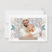 Kleine Weihnachtsfamilie Foto Grußkarte Einladung (Vorderseite)