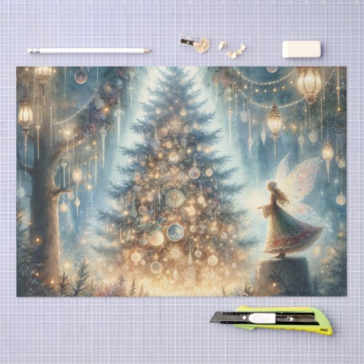 Kleine Weihnachtsfeier in einem verzauberten Wald Seidenpapier (Handwerk)