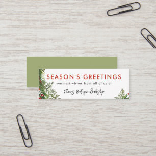 Kleine Weihnachtsfestkrone für Unternehmen Mini Visitenkarte