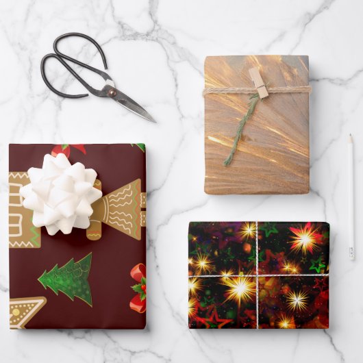 Kleine Weihnachtsgeschenke Geschenkpapier Set (Vorderseite)