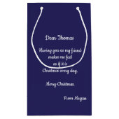 Kleine Weihnachtsgeschenktasche mit individueller  Kleine Geschenktüte (Rückseite)