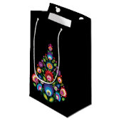 Kleine Weihnachtsgeschenktasche mit individueller  Kleine Geschenktüte (Vorderseite Schrägansicht)