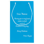 Kleine Weihnachtsgeschenktasche mit individueller  Kleine Geschenktüte (Rückseite)