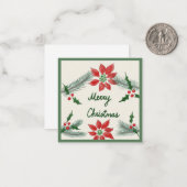 Kleine Weihnachtskarte Mitteilungskarte (Vorderseite/Rückseite Beispiel)