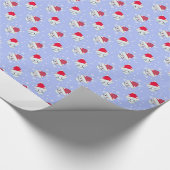 Kleine Weihnachtskätzchen im Schnee Geschenkpapier (Ecke)