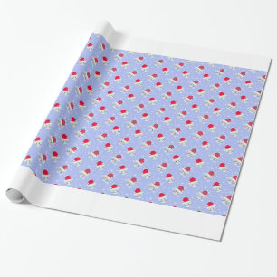 Kleine Weihnachtskätzchen im Schnee Geschenkpapier