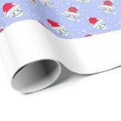 Kleine Weihnachtskätzchen im Schnee Geschenkpapier (Rolleneckpunkt)