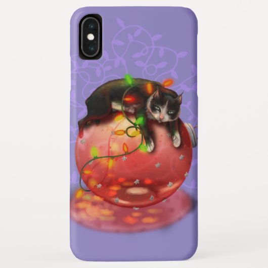 Kleine Weihnachtskatzenleuchten Garland Wintermagi Case-Mate iPhone Hülle (Rückseite)