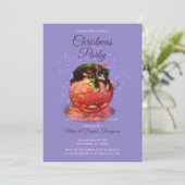 Kleine Weihnachtskatzenleuchten Garland Wintermagi Einladung (Stehend Vorderseite)