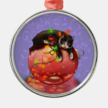 Kleine Weihnachtskatzenleuchten Garland Wintermagi