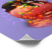 Kleine Weihnachtskatzenleuchten Garland Wintermagi Poster (Ecke)