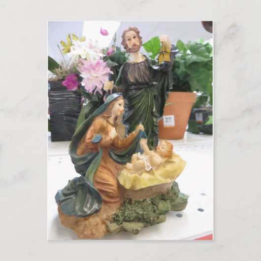 Kleine Weihnachtskrippe Postkarte (Vorderseite)