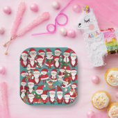 Kleine Weihnachtsmänner Pappteller (Party)