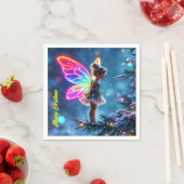 Kleine Weihnachtsmärchen leuchten Fantasie Serviette (Beispiel)