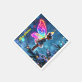 Kleine Weihnachtsmärchen leuchten Fantasie Serviette (Ecke)