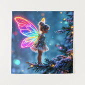 Kleine Weihnachtsmärchen leuchten Fantasie Wandteppich (Vorderseite)