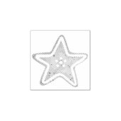 Kleine Weihnachtssternform Briefmarke Gummistempel (Prägung)