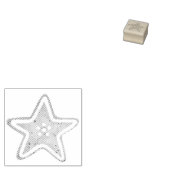 Kleine Weihnachtssternform Briefmarke Gummistempel (Stempel)