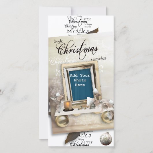 Kleine Weihnachtswunder Fotokarte Feiertagskarte (Vorderseite)