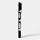 Kleine weiße Blume auf schwarz Case-Mate iPhone Hülle (Rückseite / Rechts)