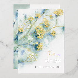 Kleine weiße Blume Brautparty Danke Karte