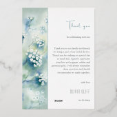 Kleine weiße Blume Brautparty Danke Karte (Rückseite)