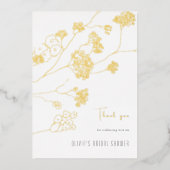 Kleine weiße Blume Brautparty Danke Karte (Vorderseite)