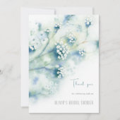 Kleine weiße Blume Brautparty Danke Karte (Vorderseite)