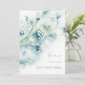 Kleine weiße Blume Brautparty Danke Karte (Stehend Vorderseite)