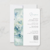 Kleine weiße Blume Empfang-Einschließkarte Einladung (Rückseite)