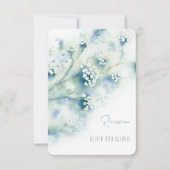 Kleine weiße Blume Empfang-Einschließkarte Einladung (Vorderseite)