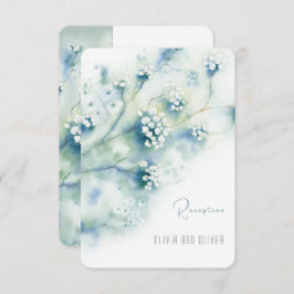 Kleine weiße Blume Empfang-Einschließkarte Einladung