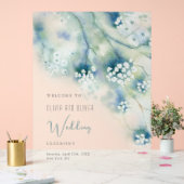 Kleine weiße Blume Hochzeitsempfang Acrylschild (Hochzeit)