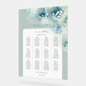 Kleine weiße Blume Hochzeitsliste Acrylschild (Winkel)