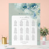 Kleine weiße Blume Hochzeitsliste Acrylschild (Hochzeit)