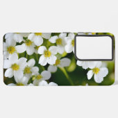 Kleine, weiße Blume Samsung Galaxy Hülle (Linke Seite)