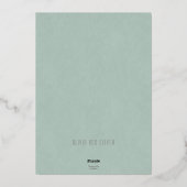 Kleine weiße Blume Save the Date Folieneinladung (Rückseite)