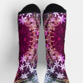 Kleine weiße Blume Socken (Oben)