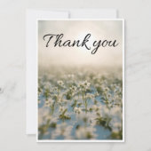 kleine weiße Blume verstreut durch Dankeschön-Kart Dankeskarte (Vorderseite)