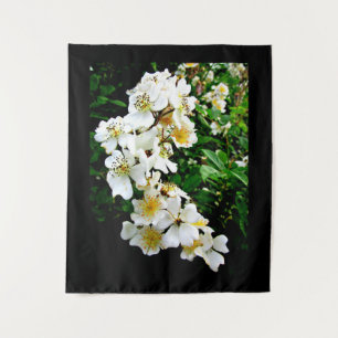 KLEINE WEISSE BLUME WANDTEPPICH