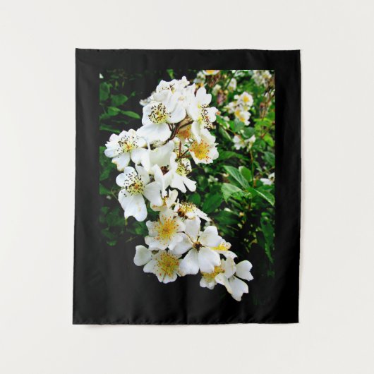 KLEINE WEISSE BLUME WANDTEPPICH (Vorderseite)