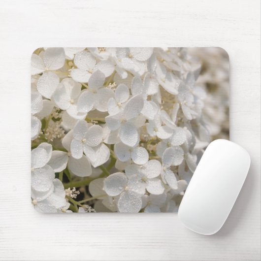 Kleine weiße Blumen Mousepad (Mit Mouse)