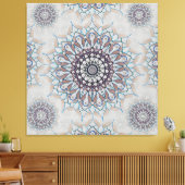 Kleine weiße Blüte fiel auf den ländlichen Leinwanddruck (Insitu (Wohnzimmer))