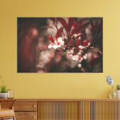 Kleine weiße Blüten Leinwanddruck (Insitu (Wohnzimmer))