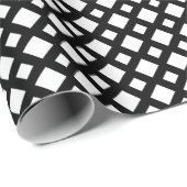 Kleine weiße Diamanten auf schwarz Geschenkpapier (Rolleneckpunkt)