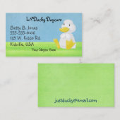 Kleine weiße Ducky Visitenkarten Visitenkarte (Vorne/Hinten)