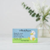 Kleine weiße Ducky Visitenkarten Visitenkarte (Stehend Vorderseite)