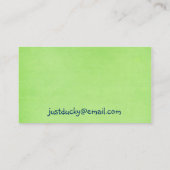 Kleine weiße Ducky Visitenkarten Visitenkarte (Rückseite)