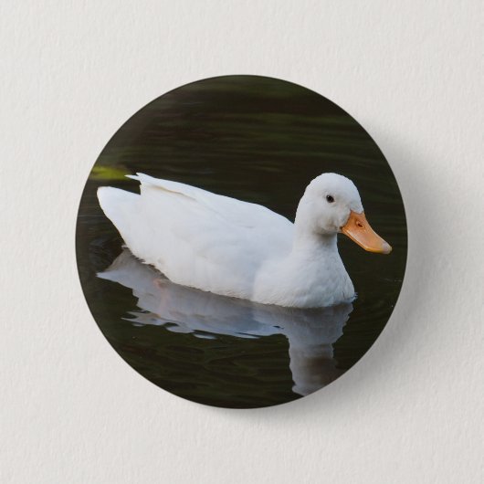 Kleine weiße Ente Button (Vorderseite)